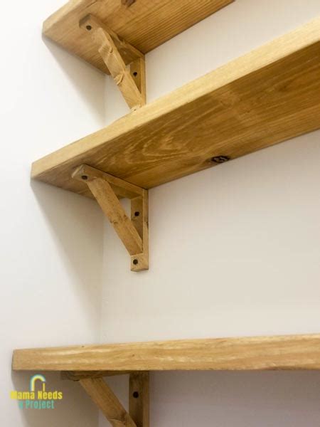 wood shelf with metal brackets|brackets to mount wood shelves.